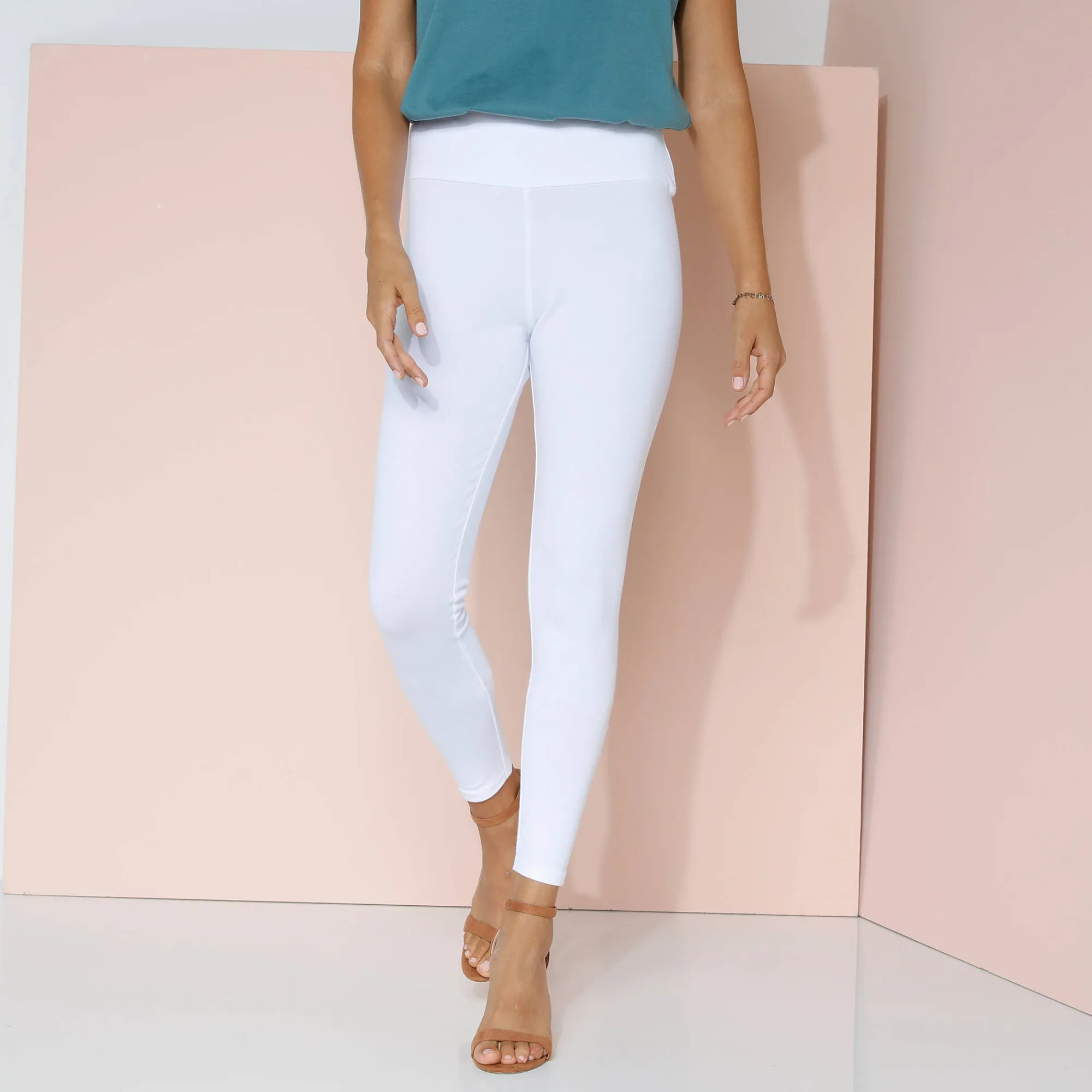 Legging<Blancheporte Legging met hoge taille, platte buik wit