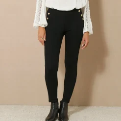 Feestoutfits Dames|Legging<Blancheporte Legging met knooppandeffect, elastische taille zwart