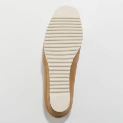 Ballerina's|Schoenen<Blancheporte Leren ballerina's met sleehak - marine taupe