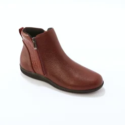 Bottines En Boots|Schoenen<Blancheporte Leren boots bordeaux