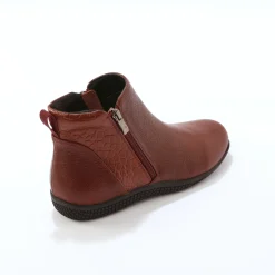 Bottines En Boots|Schoenen<Blancheporte Leren boots bordeaux