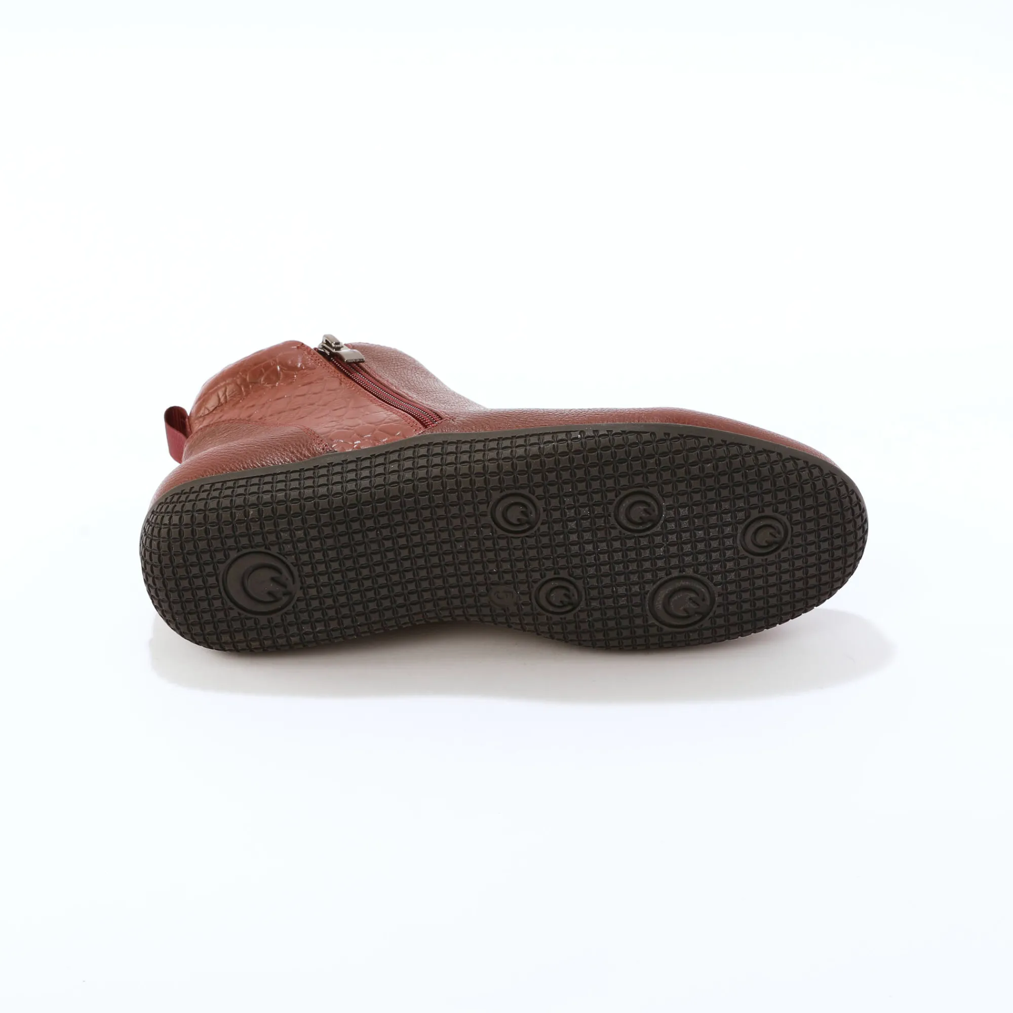 Bottines En Boots|Schoenen<Blancheporte Leren boots bordeaux