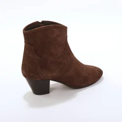 Bottines En Boots|Schoenen<Blancheporte Leren boots in westernstijl chocolade