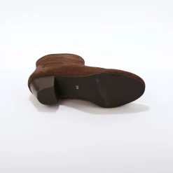 Bottines En Boots|Schoenen<Blancheporte Leren boots in westernstijl chocolade