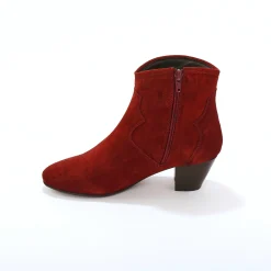 Feestelijke Schoenen|Bottines En Boots<Blancheporte Leren boots in westernstijl bordeaux