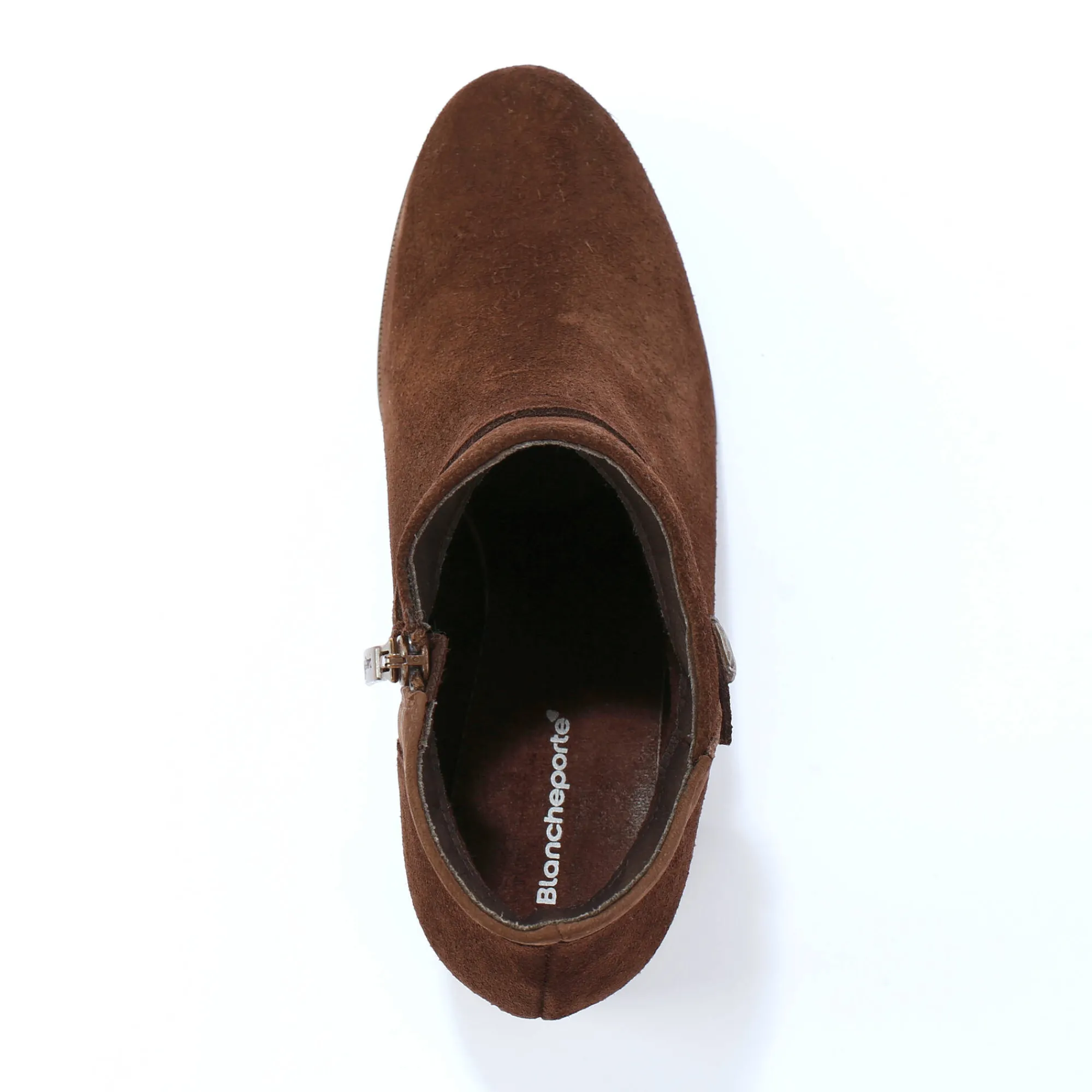 Bottines En Boots|Schoenen<Blancheporte Leren boots met hak bruin