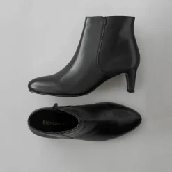 Feestelijke Schoenen|Bottines En Boots<Blancheporte Leren boots met hak zwart