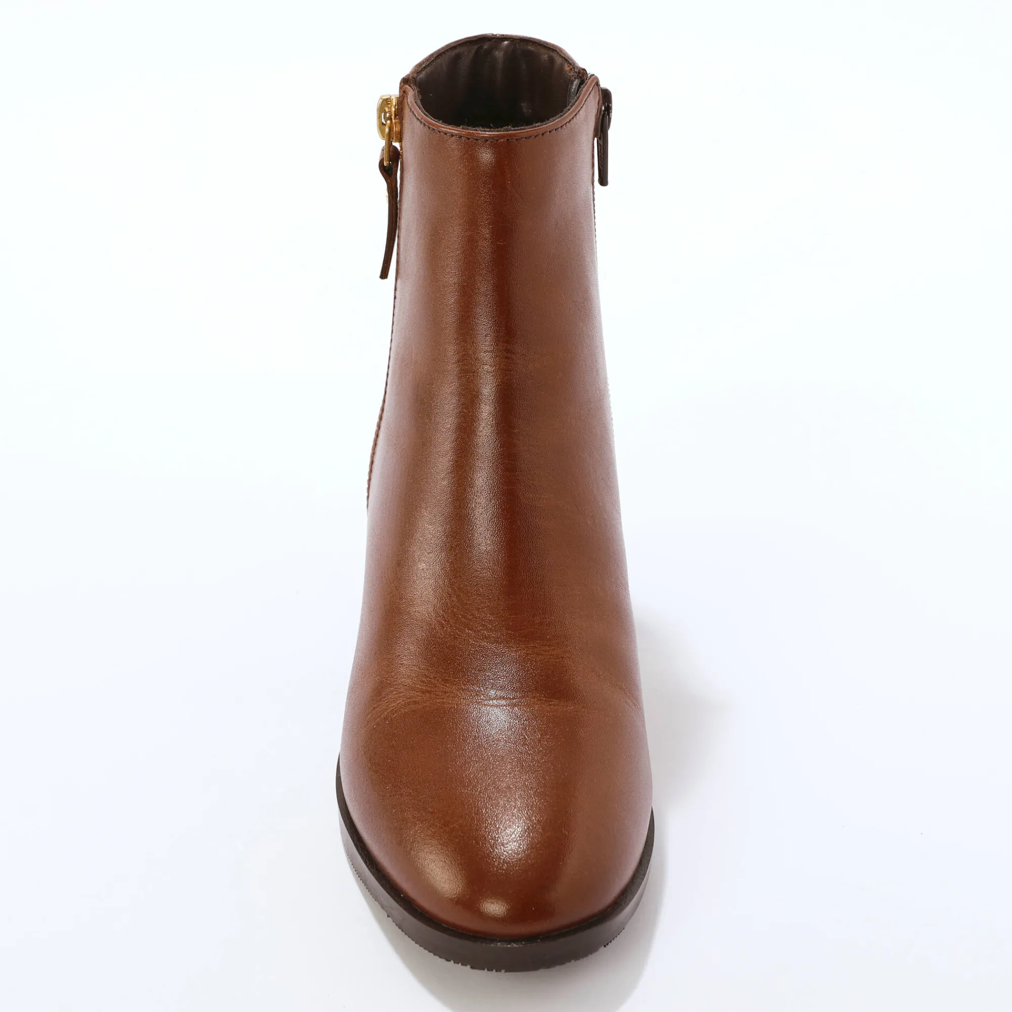 Feestelijke Schoenen|Bottines En Boots<Blancheporte Leren boots met rits bruin