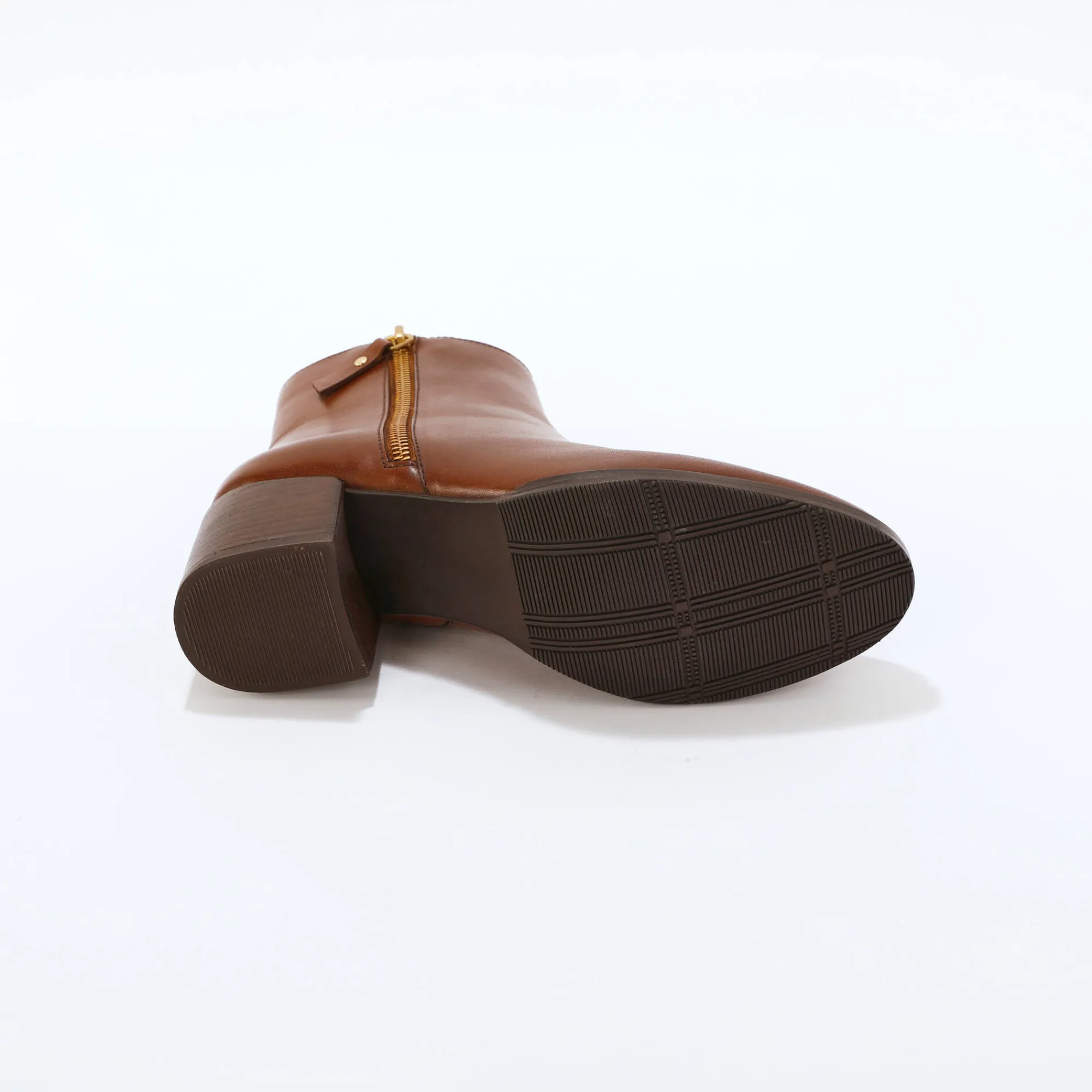 Feestelijke Schoenen|Bottines En Boots<Blancheporte Leren boots met rits bruin