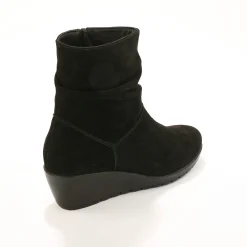Bottines En Boots|Schoenen<Blancheporte Leren boots met sleehak zwart