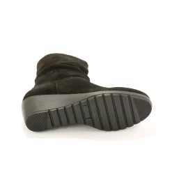 Bottines En Boots|Schoenen<Blancheporte Leren boots met sleehak zwart