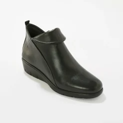 Bottines En Boots|Schoenen<Blancheporte Leren boots met sleehak zwart
