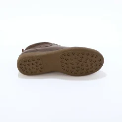Bottines En Boots|Schoenen<Blancheporte Leren boots met veters en rits chocolade