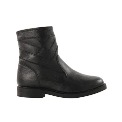 Feestoutfits Heren|Schoenen<Blancheporte Leren boots met wollen voering - tot maat 46 zwart