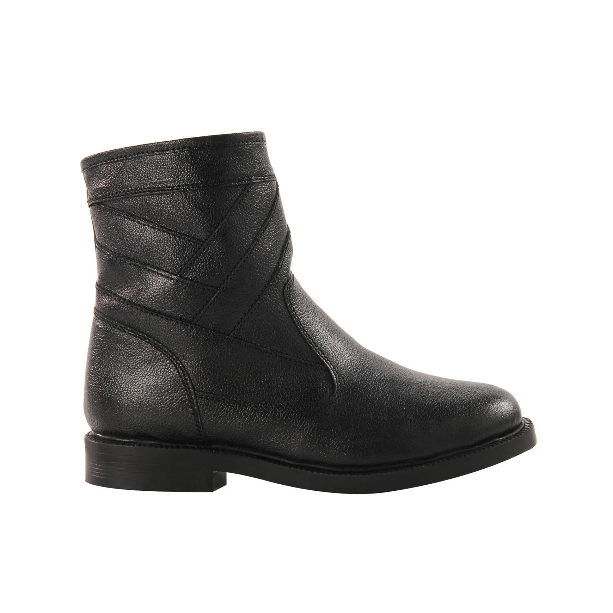 Feestoutfits Heren|Schoenen<Blancheporte Leren boots met wollen voering - tot maat 46 zwart