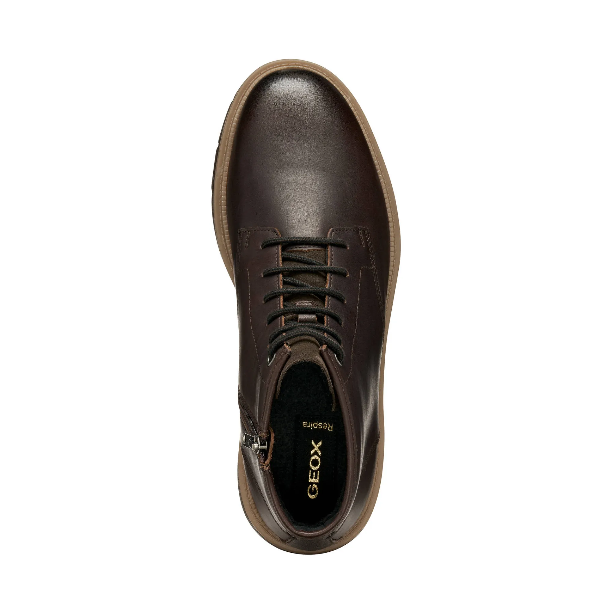 Feestoutfits Heren|Schoenen<Geox Leren bottines POVE bruin