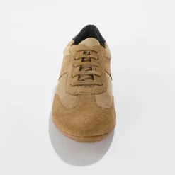 Schoenen|Schoenen Heren<Blancheporte Leren Derbies met vetersluiting en geperforeerde details taupe