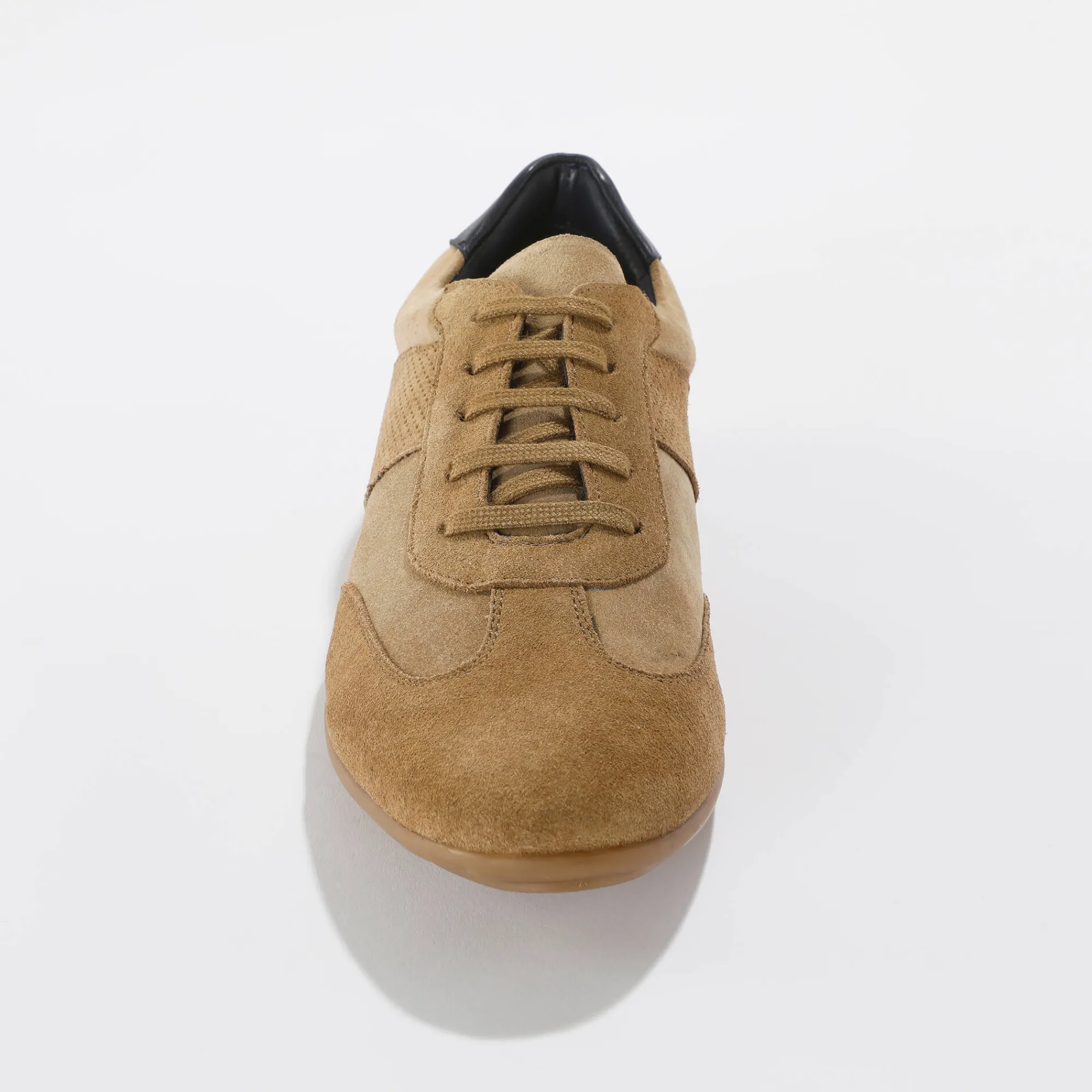 Schoenen|Schoenen Heren<Blancheporte Leren Derbies met vetersluiting en geperforeerde details taupe