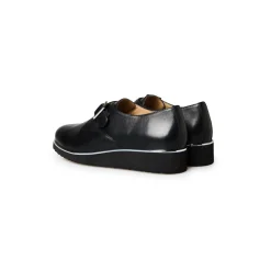 Derby's En Mocassins|Schoenen<PédiConfort Leren derby's met sleehak en gesp zwart