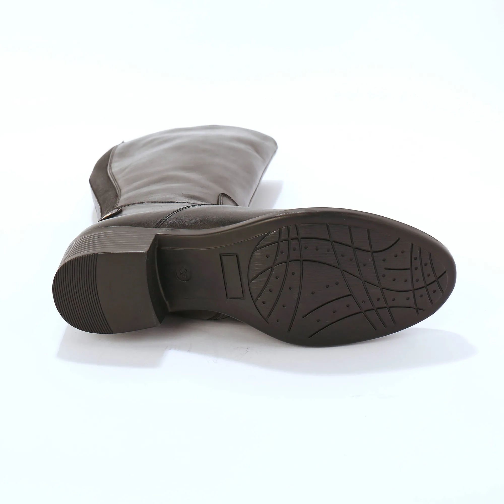 Feestelijke Schoenen|Laarzen<Blancheporte Leren laarzen, speciaal voor brede kuiten zwart