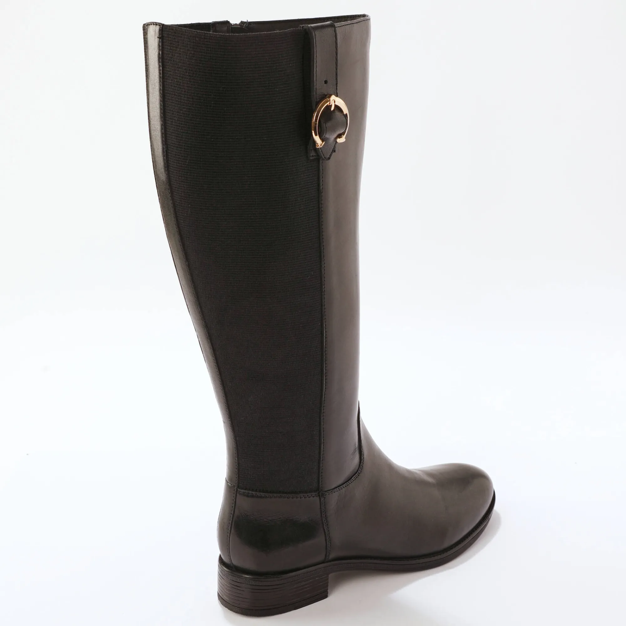 Feestelijke Schoenen|Laarzen<Blancheporte Leren laarzen, speciaal voor brede kuiten. zwart