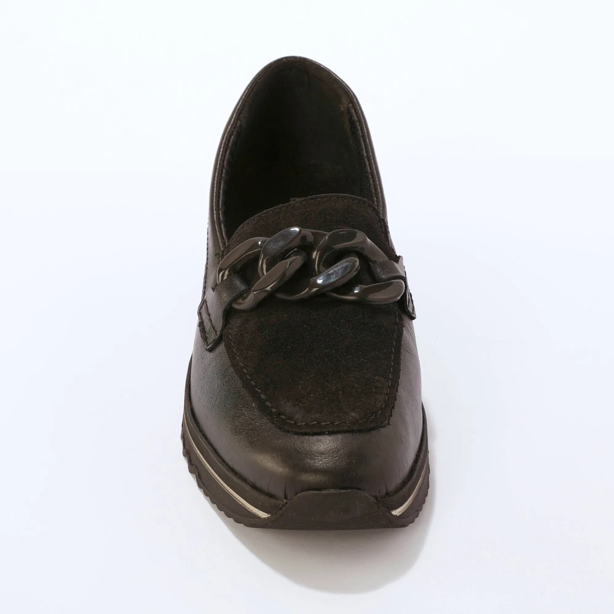 Derby's En Mocassins|Schoenen<Blancheporte Leren mocassins, breed model zwart