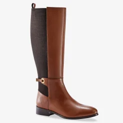 Laarzen|Schoenen<Blancheporte Leren ruiterlaarzen, speciaal brede kuiten bruin