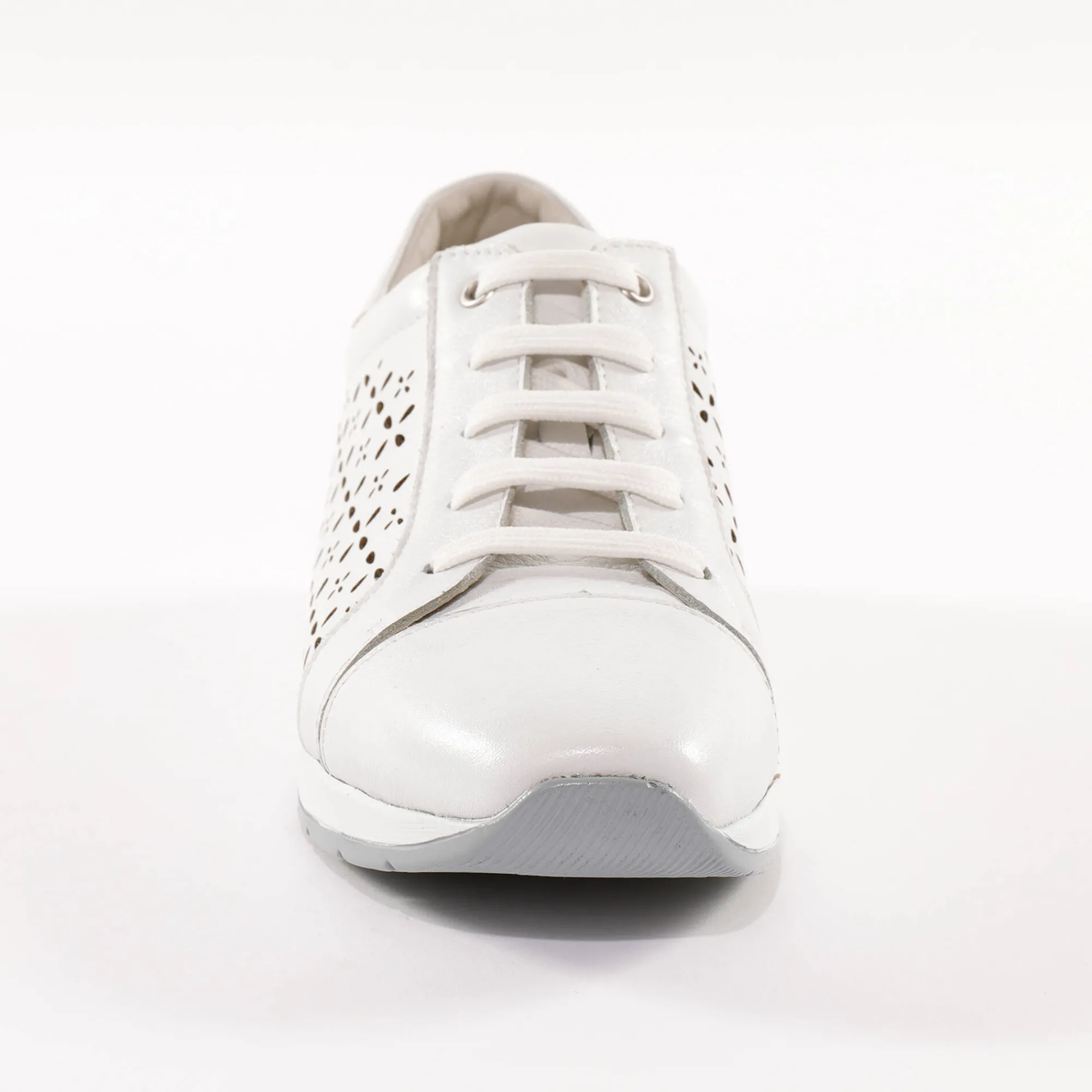Baskets En Sneakers|Schoenen<Blancheporte Leren sneakers met ajour wit