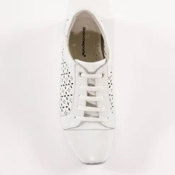Baskets En Sneakers|Schoenen<Blancheporte Leren sneakers met ajour wit