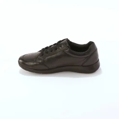 Baskets En Sneakers|Schoenen<Blancheporte Leren sneakers met rits en veters zwart