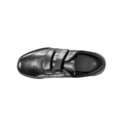 Schoenen|Schoenen Heren<Blancheporte Leren sneakers met scratchsluiting zwart