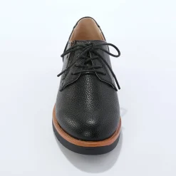 Derby's En Mocassins|Schoenen<Blancheporte Lichte derby's met veters en geribbelde sleehak zwart