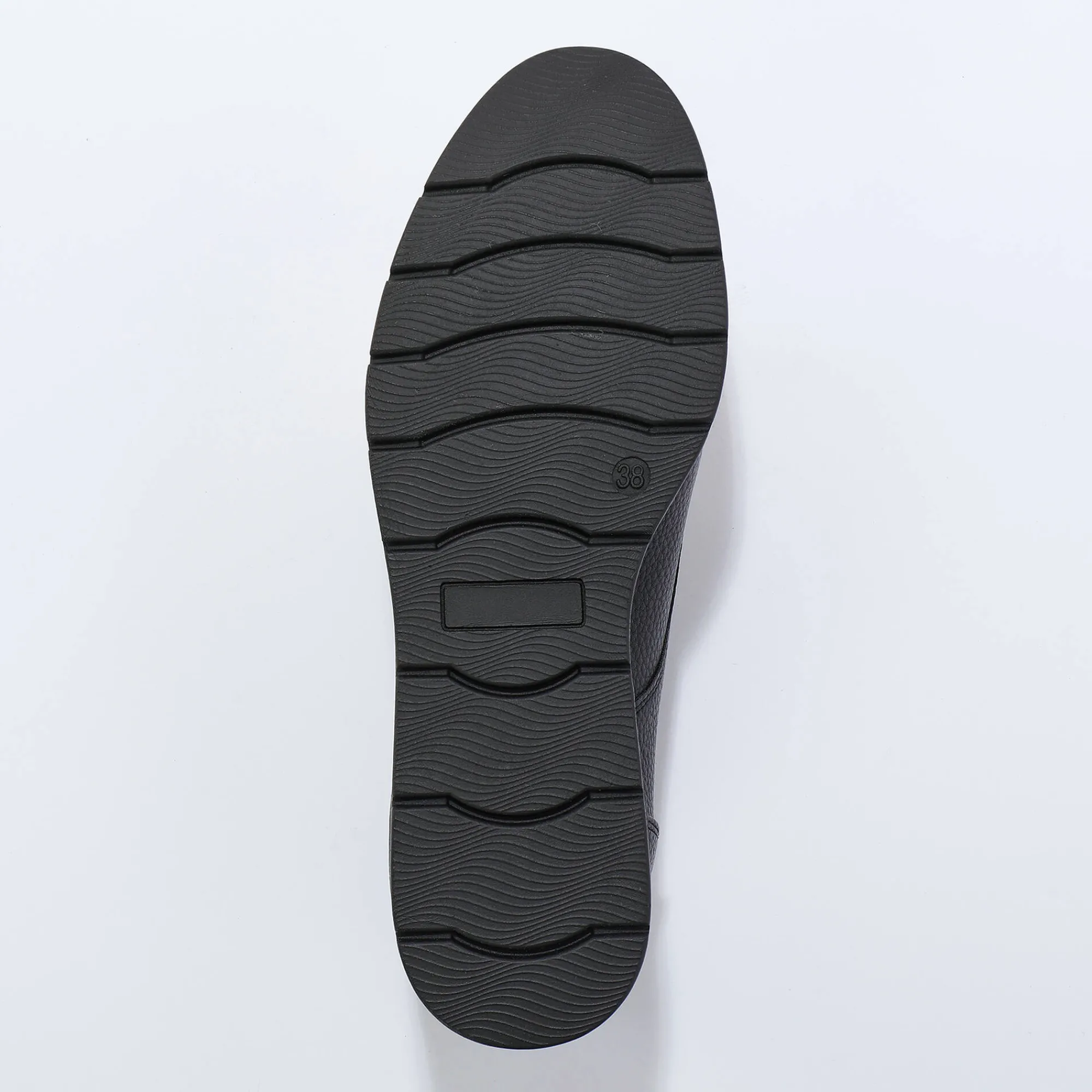 Derby's En Mocassins|Schoenen<Blancheporte Lichte derby's met veters en geribbelde sleehak zwart