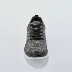 Baskets En Sneakers|Schoenen<Blancheporte Lichte, doorgestikte baskets met veters grijs / zwart