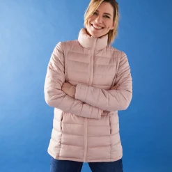 Parka En Donsjas<Colors&Co Lichte gewatteerde jas, kort model grijsroze