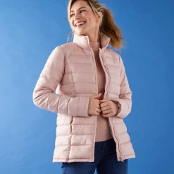 Parka En Donsjas<Colors&Co Lichte gewatteerde jas, kort model grijsroze