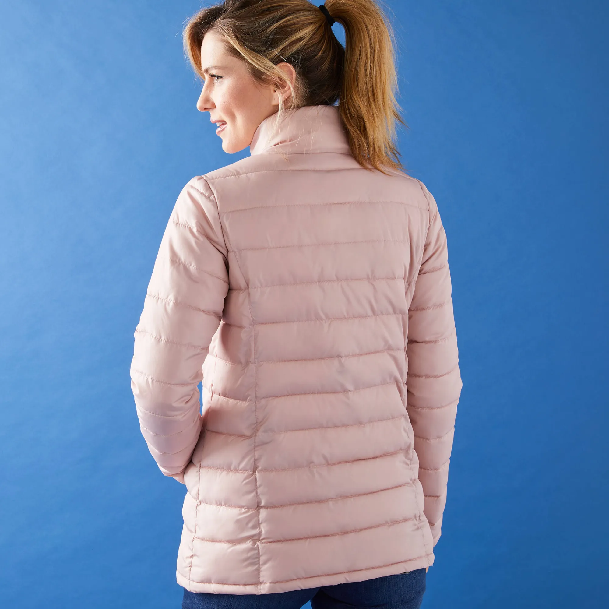 Parka En Donsjas<Colors&Co Lichte gewatteerde jas, kort model grijsroze