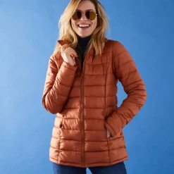Parka En Donsjas<Colors&Co Lichte gewatteerde jas, kort model karamel