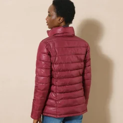 Parka En Donsjas<Colors&Co Lichte gewatteerde jas, kort model pruim