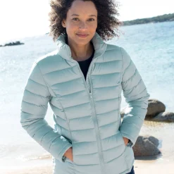 Parka En Donsjas<Colors&Co Lichte gewatteerde jas, kort model hemelsblauw