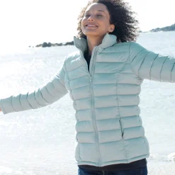 Parka En Donsjas<Colors&Co Lichte gewatteerde jas, kort model hemelsblauw
