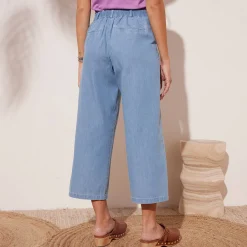 Jeans<Blancheporte Lichte jeans met knooppand bleached