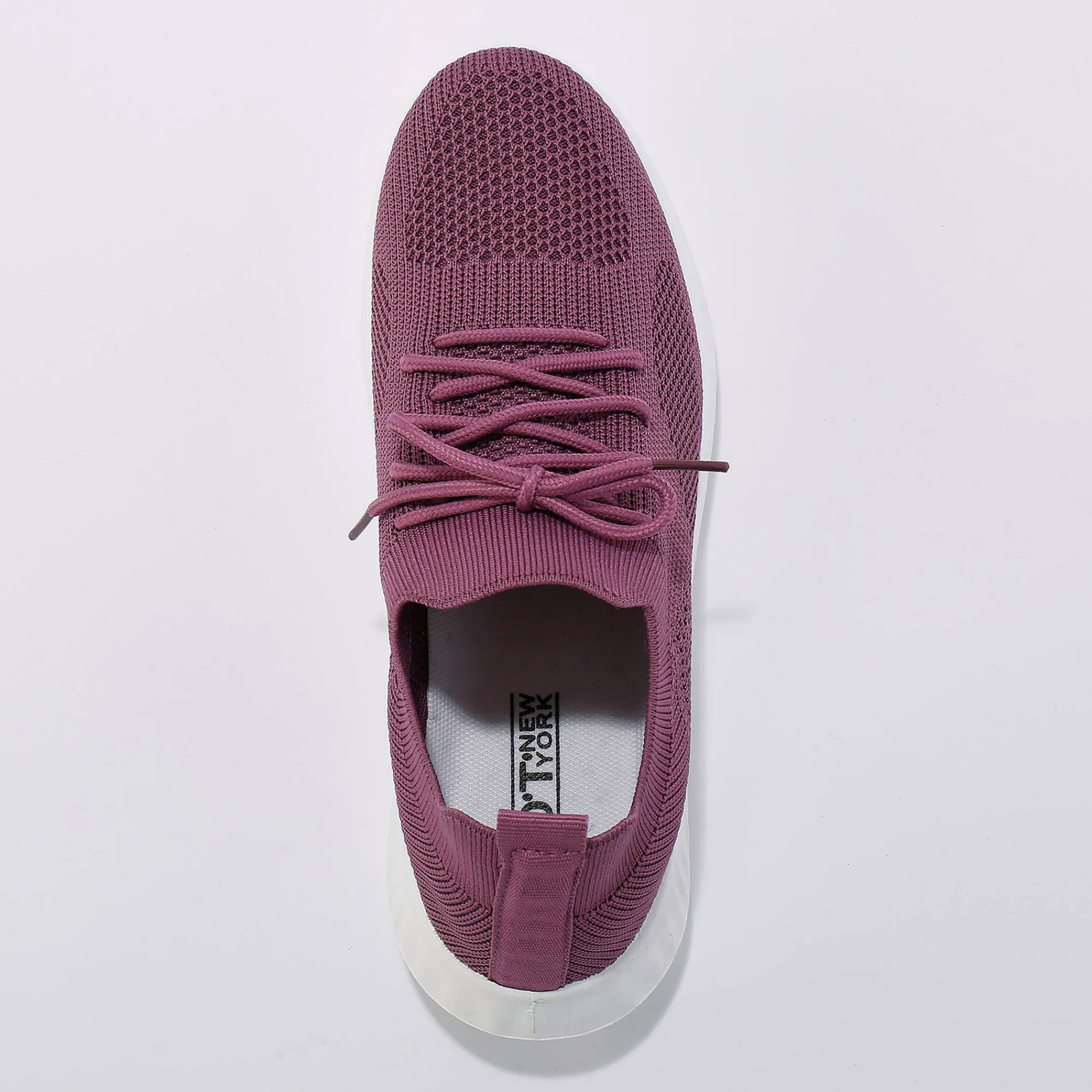 Baskets En Sneakers|Schoenen<Blancheporte Lichte sneakers in meshtextiel, met veters pruim