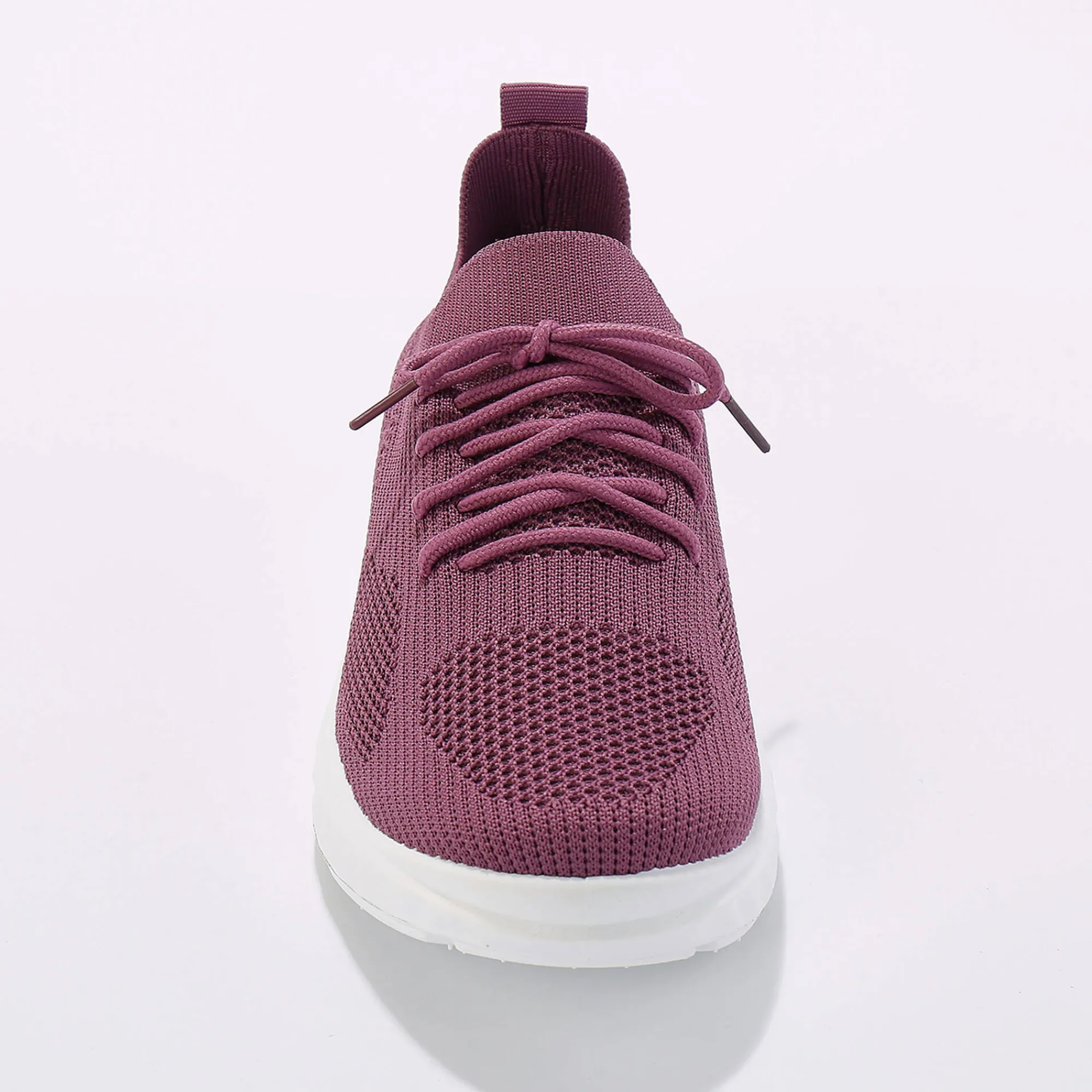 Baskets En Sneakers|Schoenen<Blancheporte Lichte sneakers in meshtextiel, met veters pruim