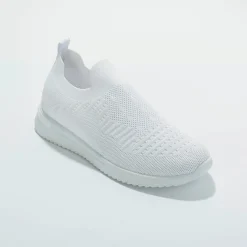Baskets En Sneakers|Schoenen<Blancheporte Lichte sneakers in meshtextiel, makkelijk aan te trekken wit
