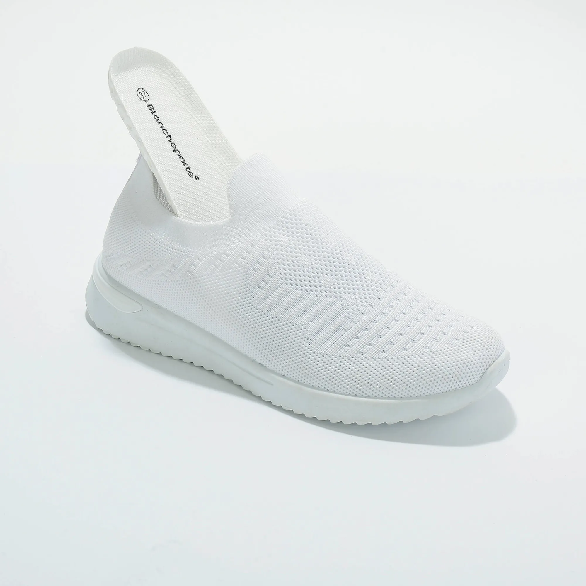 Baskets En Sneakers|Schoenen<Blancheporte Lichte sneakers in meshtextiel, makkelijk aan te trekken wit