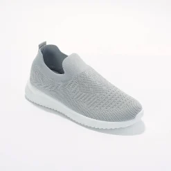 Baskets En Sneakers|Schoenen<Blancheporte Lichte sneakers in meshtextiel, makkelijk aan te trekken grijs