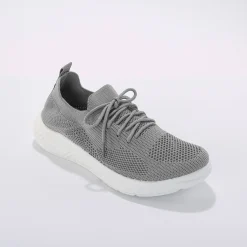 Baskets En Sneakers|Schoenen<Blancheporte Lichte sneakers in meshtextiel, met veters grijs