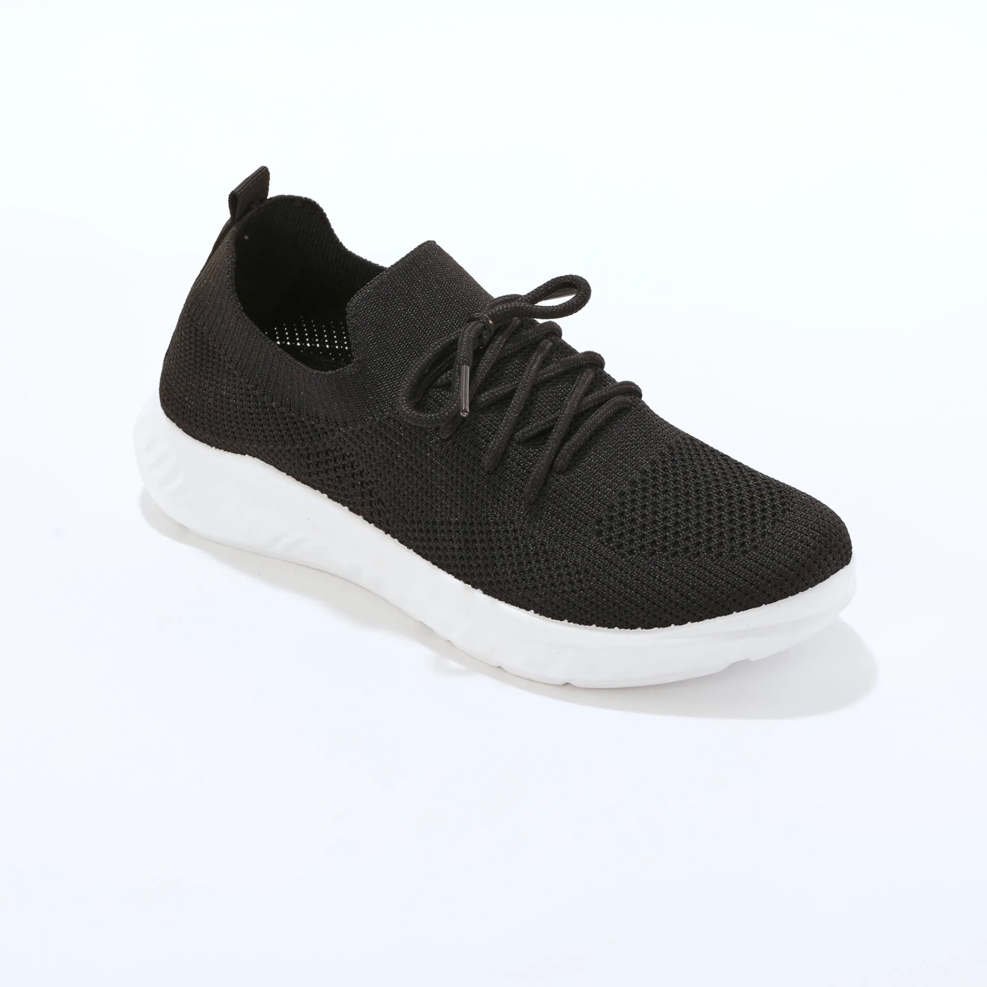 Baskets En Sneakers|Schoenen<Blancheporte Lichte sneakers in meshtextiel, met veters zwart