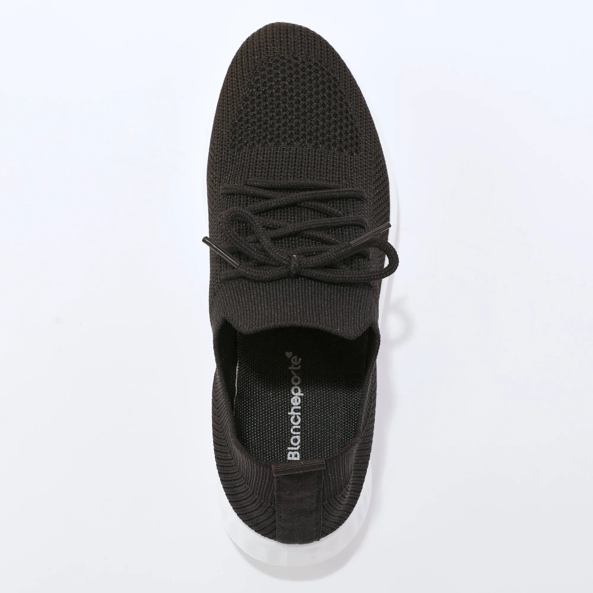Baskets En Sneakers|Schoenen<Blancheporte Lichte sneakers in meshtextiel, met veters zwart
